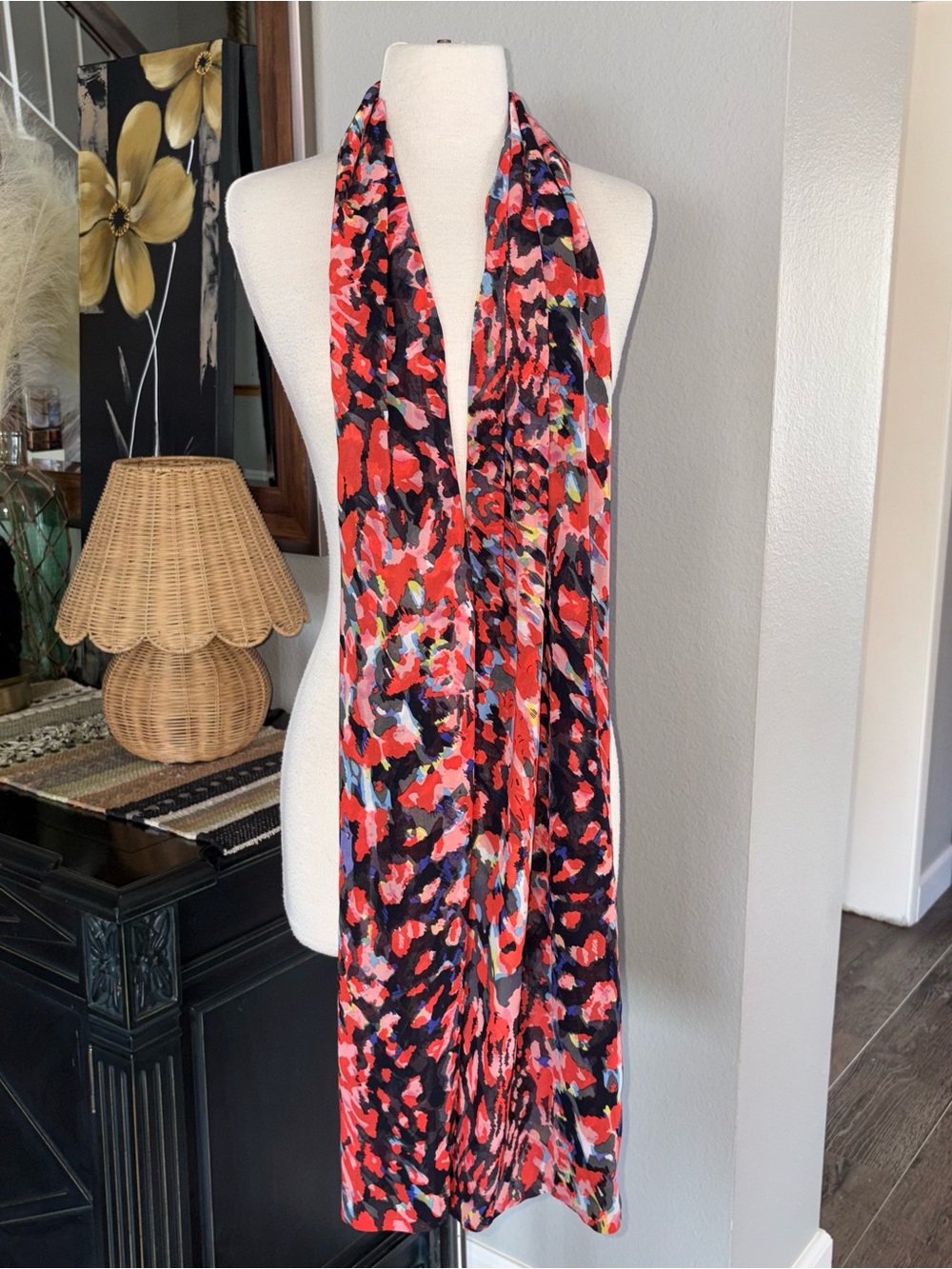CAbi 633 Multi-Color Abstract Print Scarf